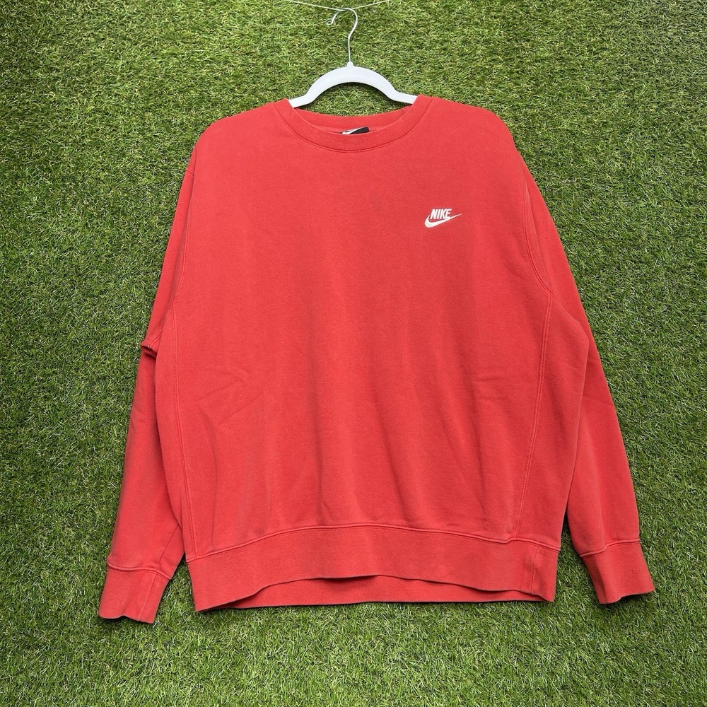 Nike Sweatshirt Mens Large Long Sleeve Crewneck Sportswear Pullover Y2K Boxy